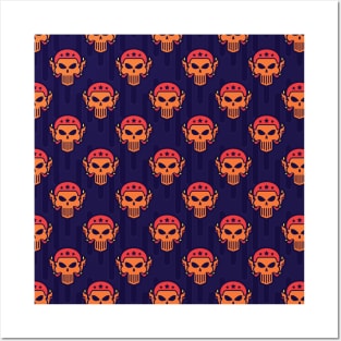 Red Halloween Pattern Posters and Art